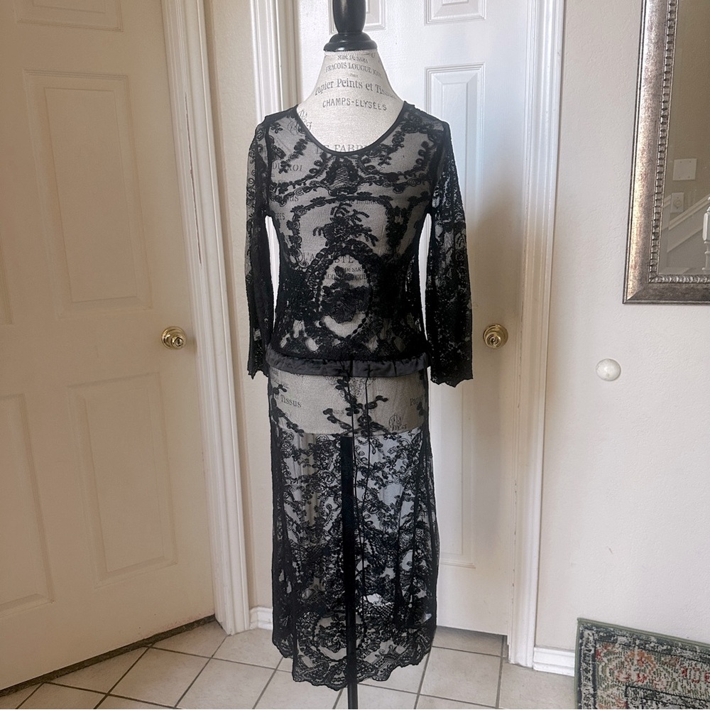 Black Lace Dress | Swimsuit Cover